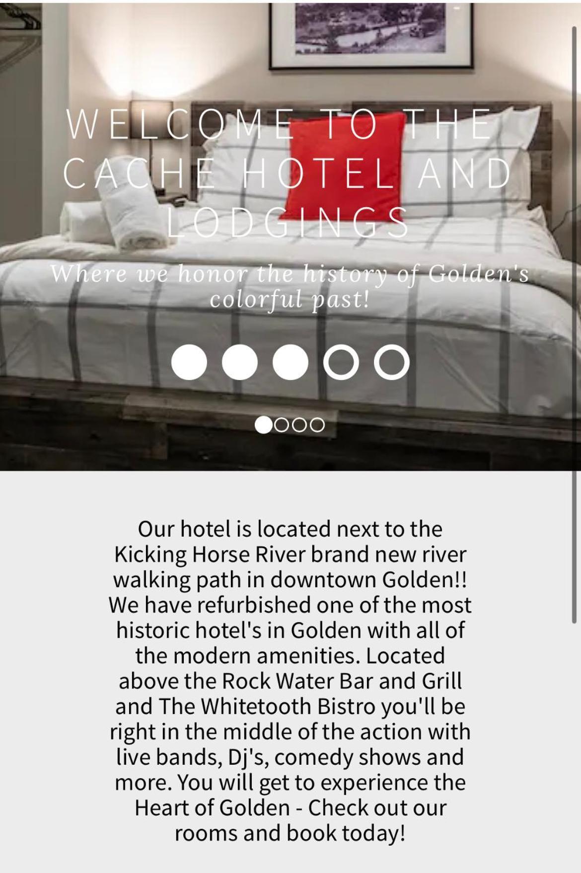 The Cache Hotel And Lodgings Golden Eksteriør billede